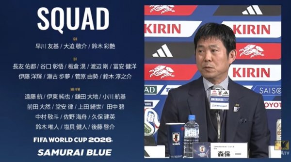 2026FIFA世界杯赛事官网入口 创记载！日本本届天下杯名单共23名国外球员，杰出2022年的19东谈主