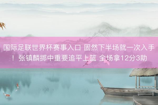 国际足联世界杯赛事入口 固然下半场就一次入手！张镇麟掷中重要追平上篮 全场拿12分3助