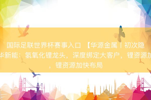 国际足联世界杯赛事入口 【华源金属丨初次隐敝】天华新能：氢氧化锂龙头，深度绑定大客户，锂资源加快布局