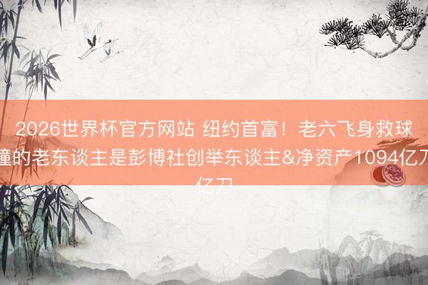 2026世界杯官方网站 纽约首富！老六飞身救球撞的老东谈主是彭博社创举东谈主&净资产1094亿刀